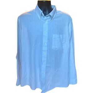Claybrooke Classic Button Down Shirt Blue Vintage USA XL 16.5